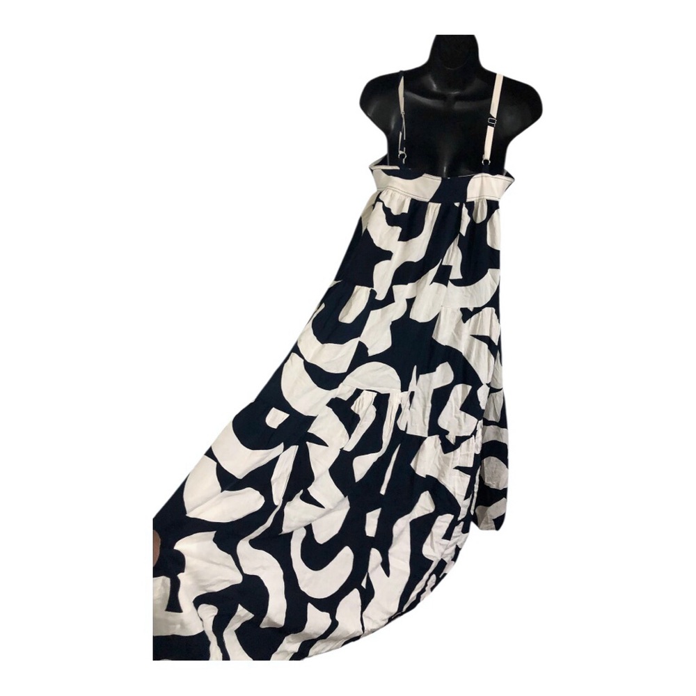 Anthropologie ATL Abel‎ the Label cream navy multi swing tent dress size medium